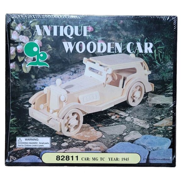 Antique Wooden Car Year 1945 Packard Twelve Kit #82811 NEW SEALED Wooden 3D Car. - Picture 1 of 5